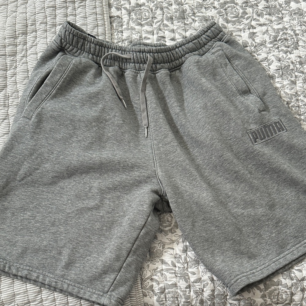 PUMA Heather Gray Casual Shorts